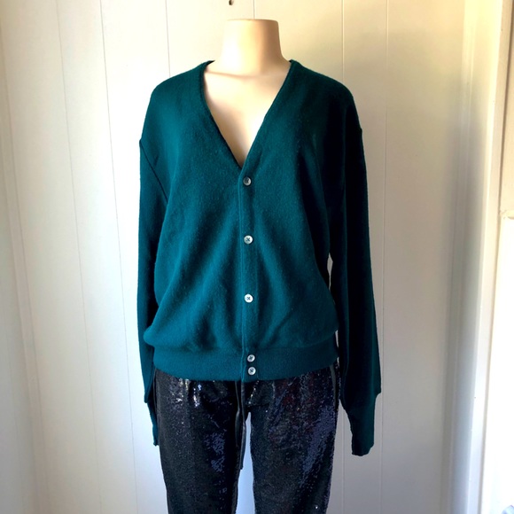 Vintage IZOD Green Cardigan - Picture 1 of 6